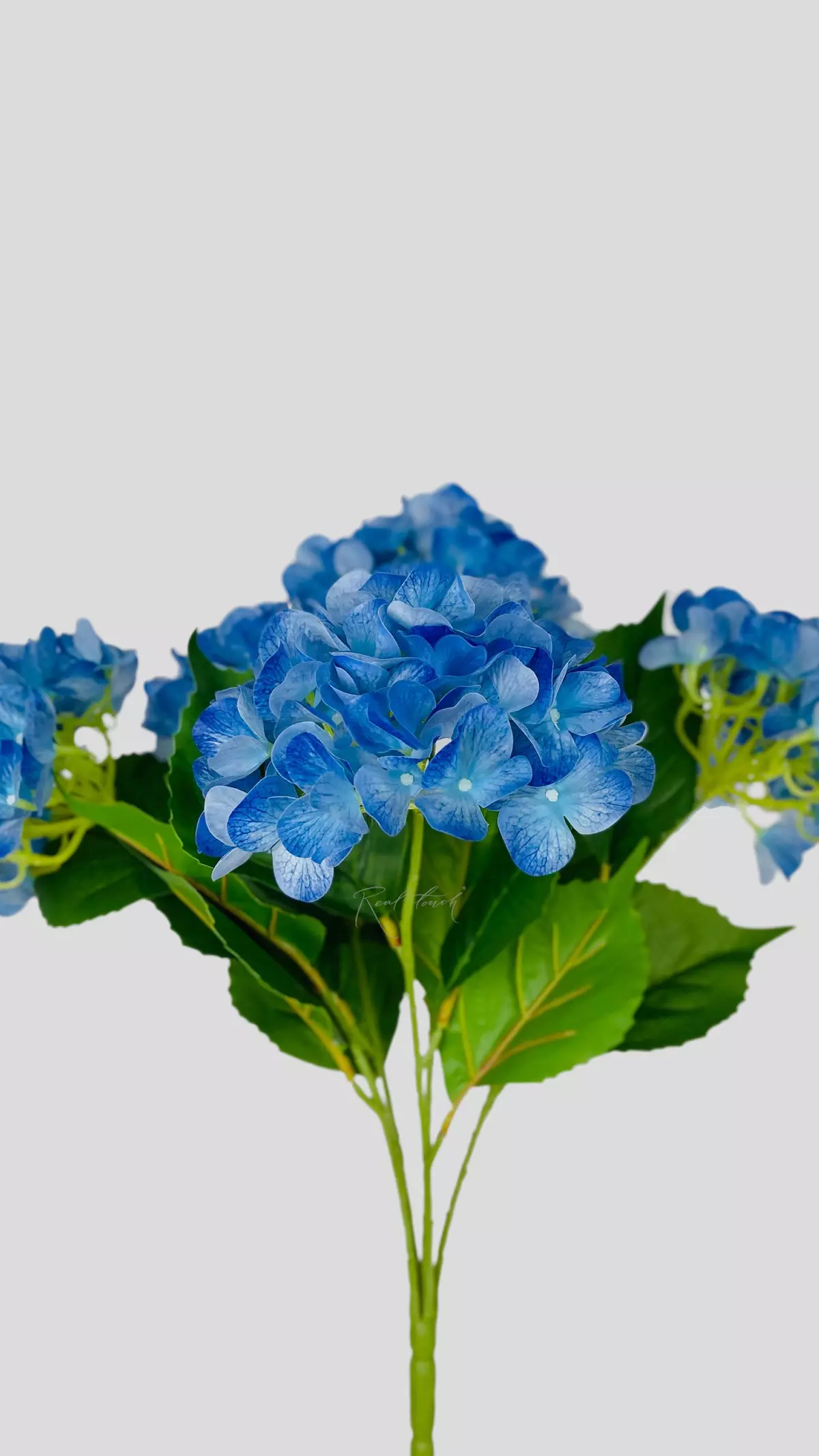 Real Touch hydrangea bush (5 blooms) - blue