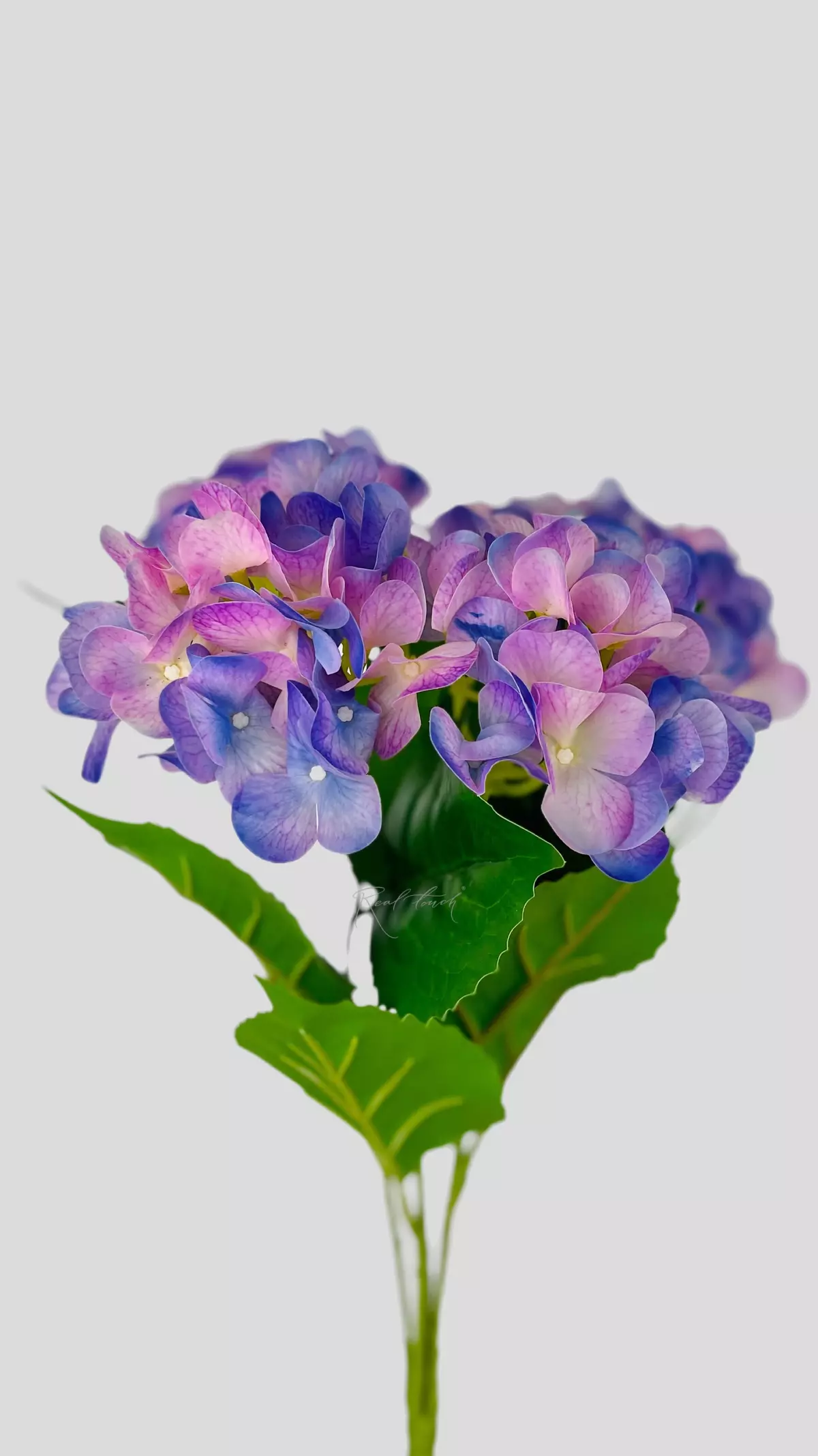 Real Touch hydrangea bush (5 blooms) - bright purple 