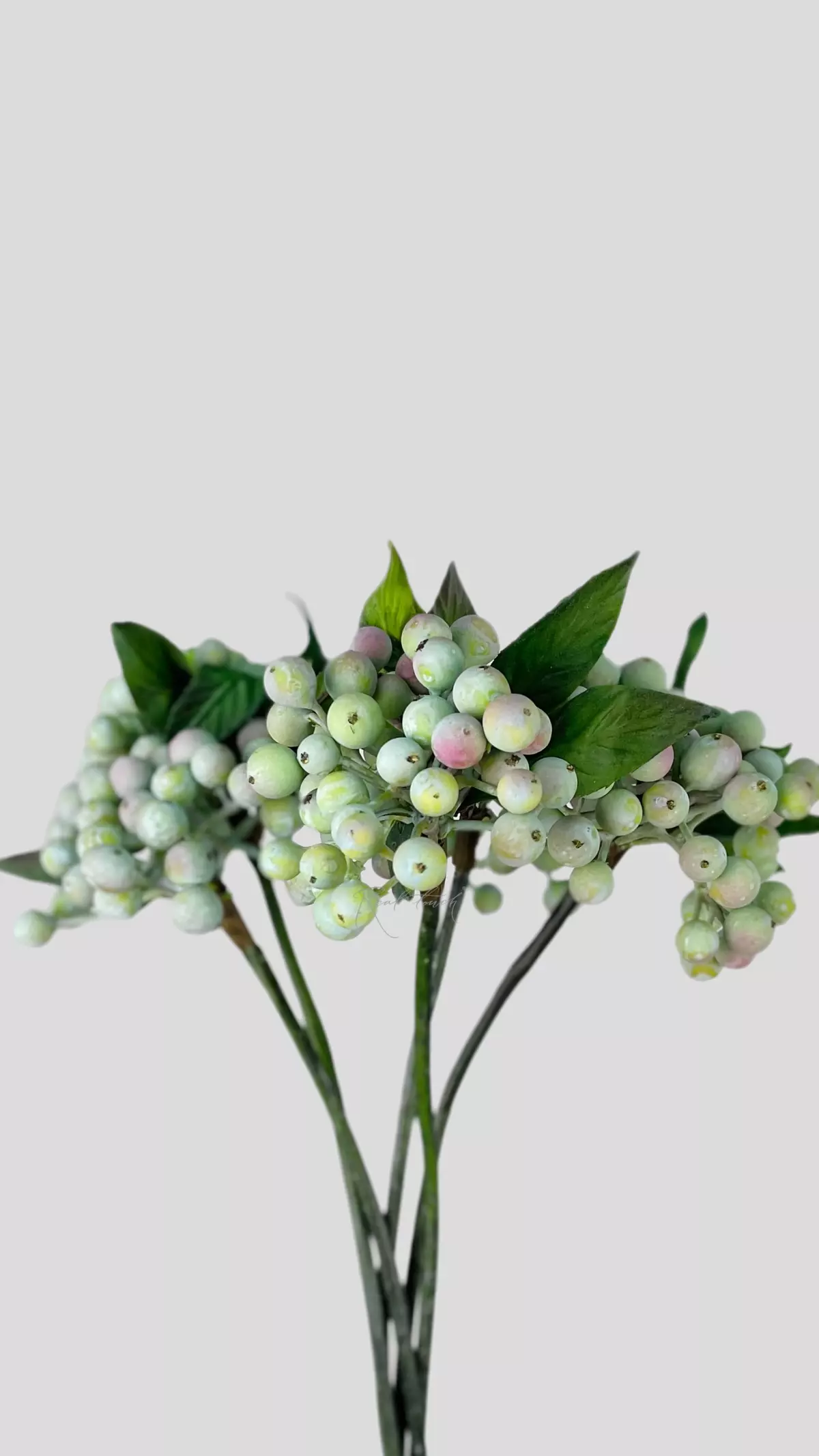 Large bunch of artificial berries - Blue green with pink