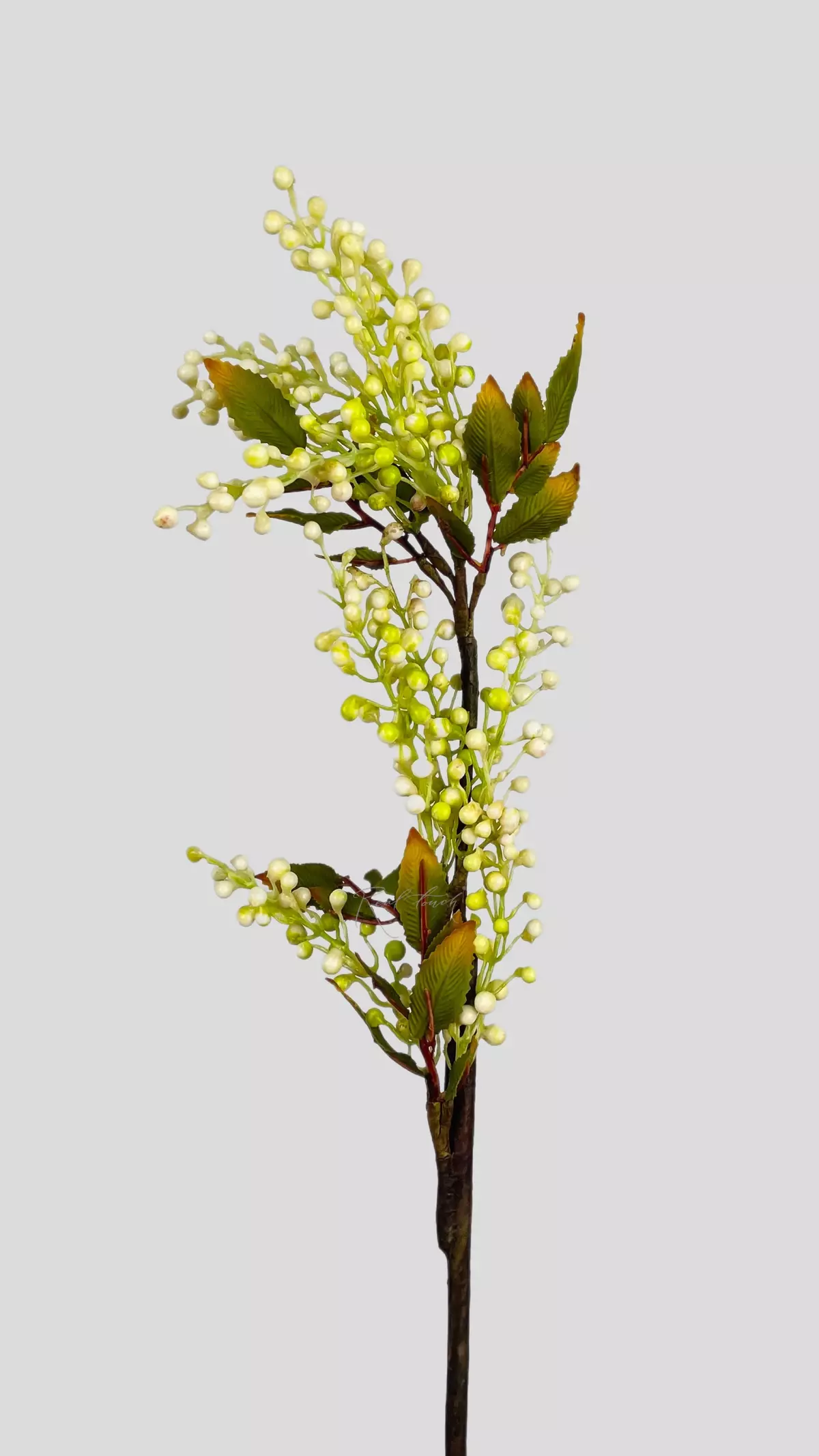 Artificial Bird Cherry Tree branch - white