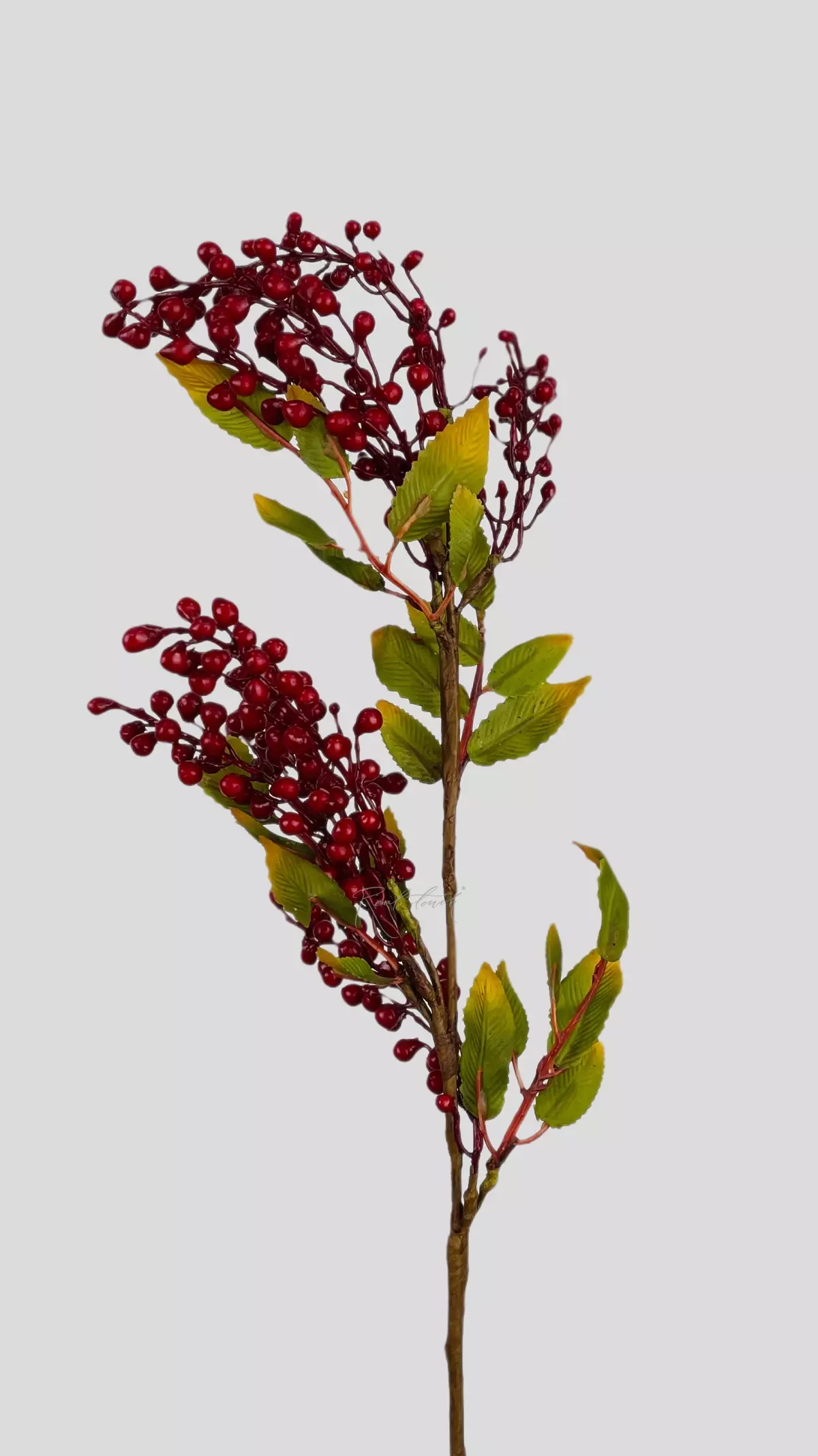 Artificial Bird Cherry Tree small branch  - bordeaux