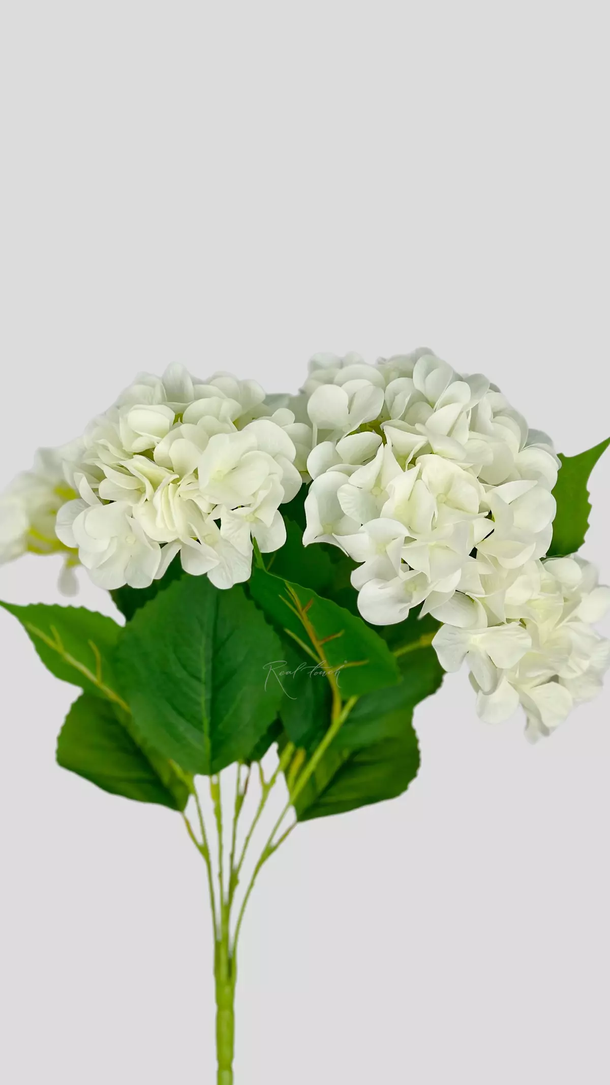 Real Touch hydrangea bush (5 blooms) - white