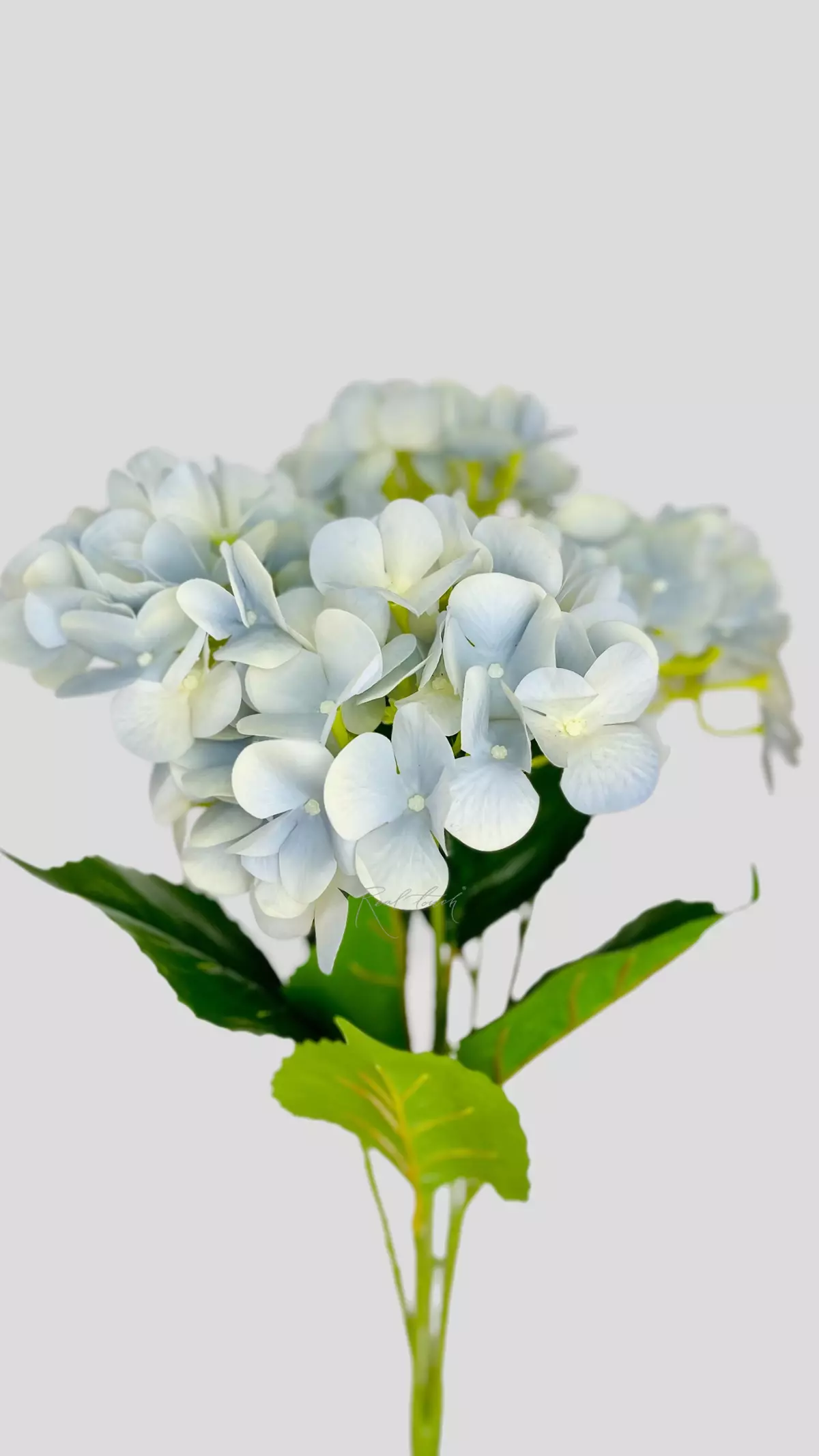 Real Touch hydrangea bush (5 blooms) - light blue