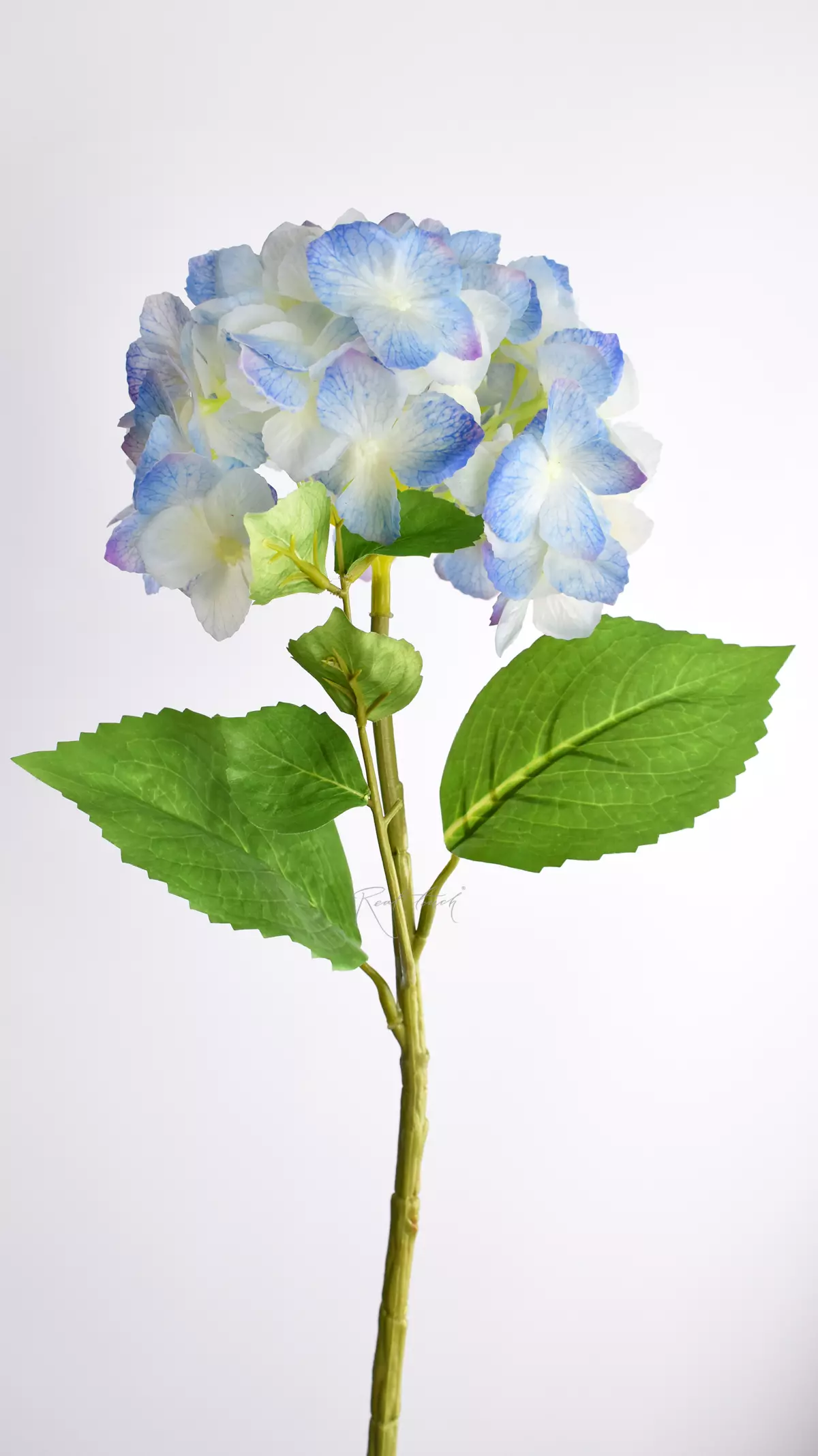 Real Touch Serrated hydrangea (with stem) - blue