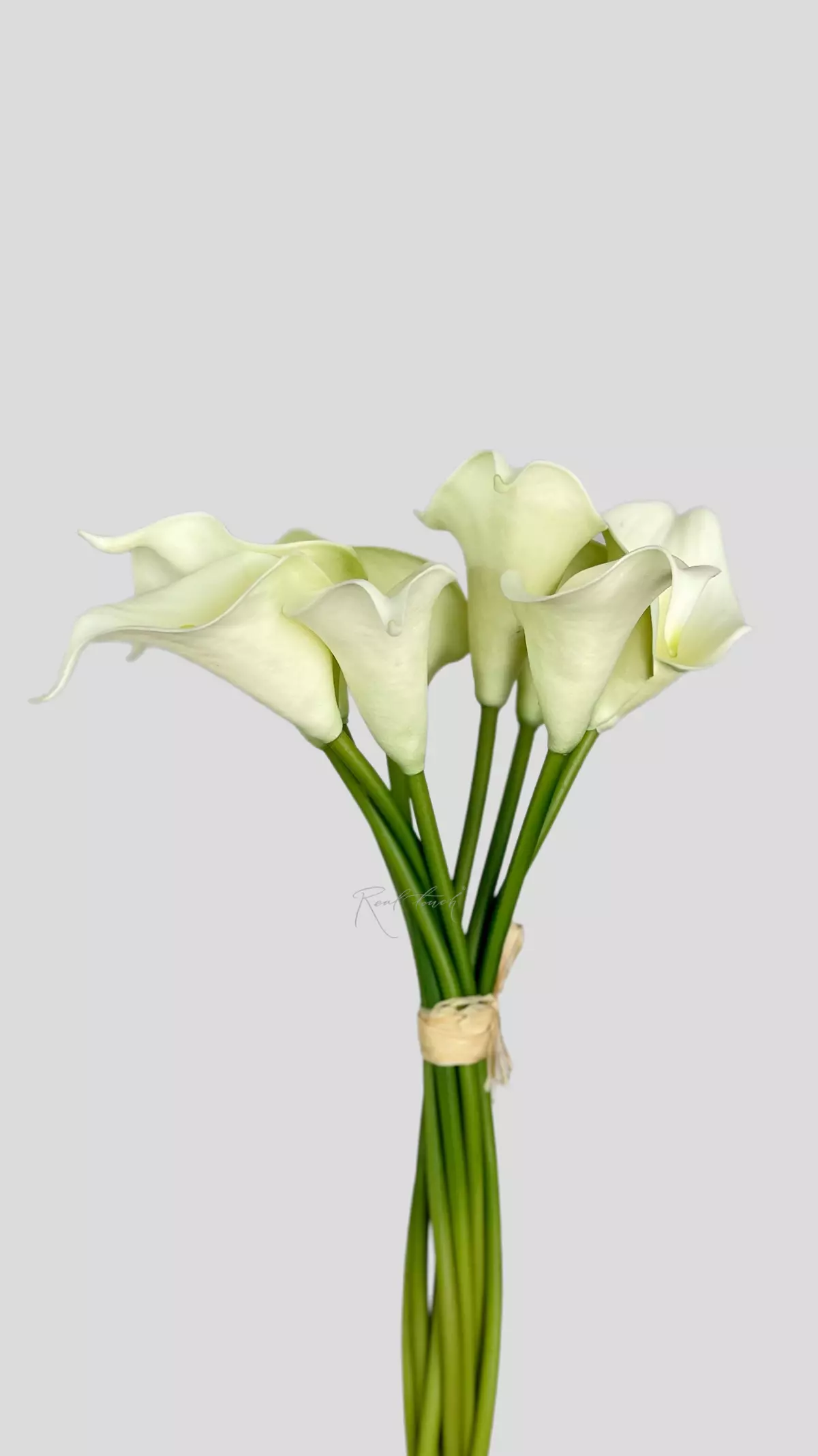 Real Touch Calla Lily Bouquet (9 flowers) - white