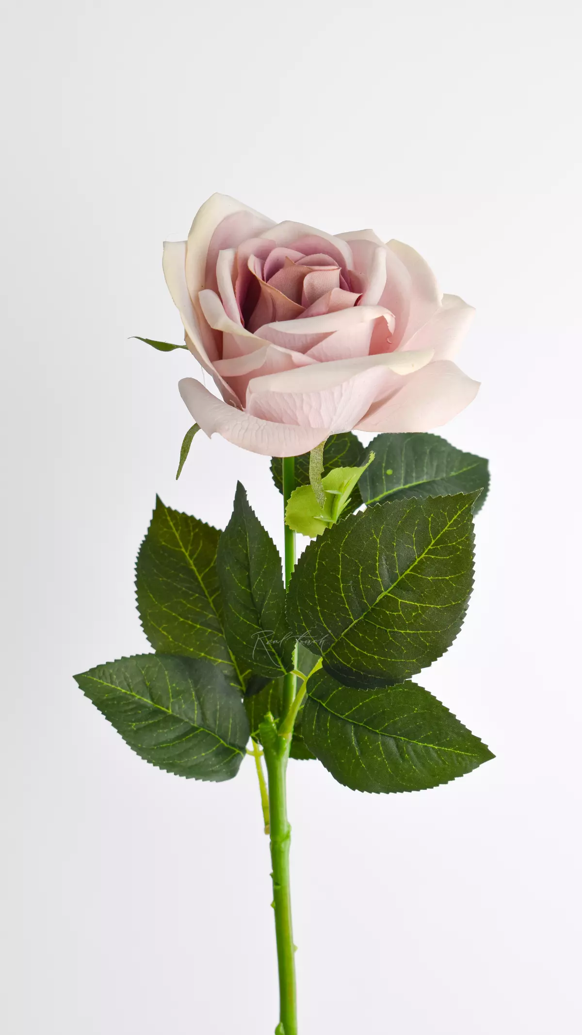 Real Touch Tiara Garden Rose - smoky lilac