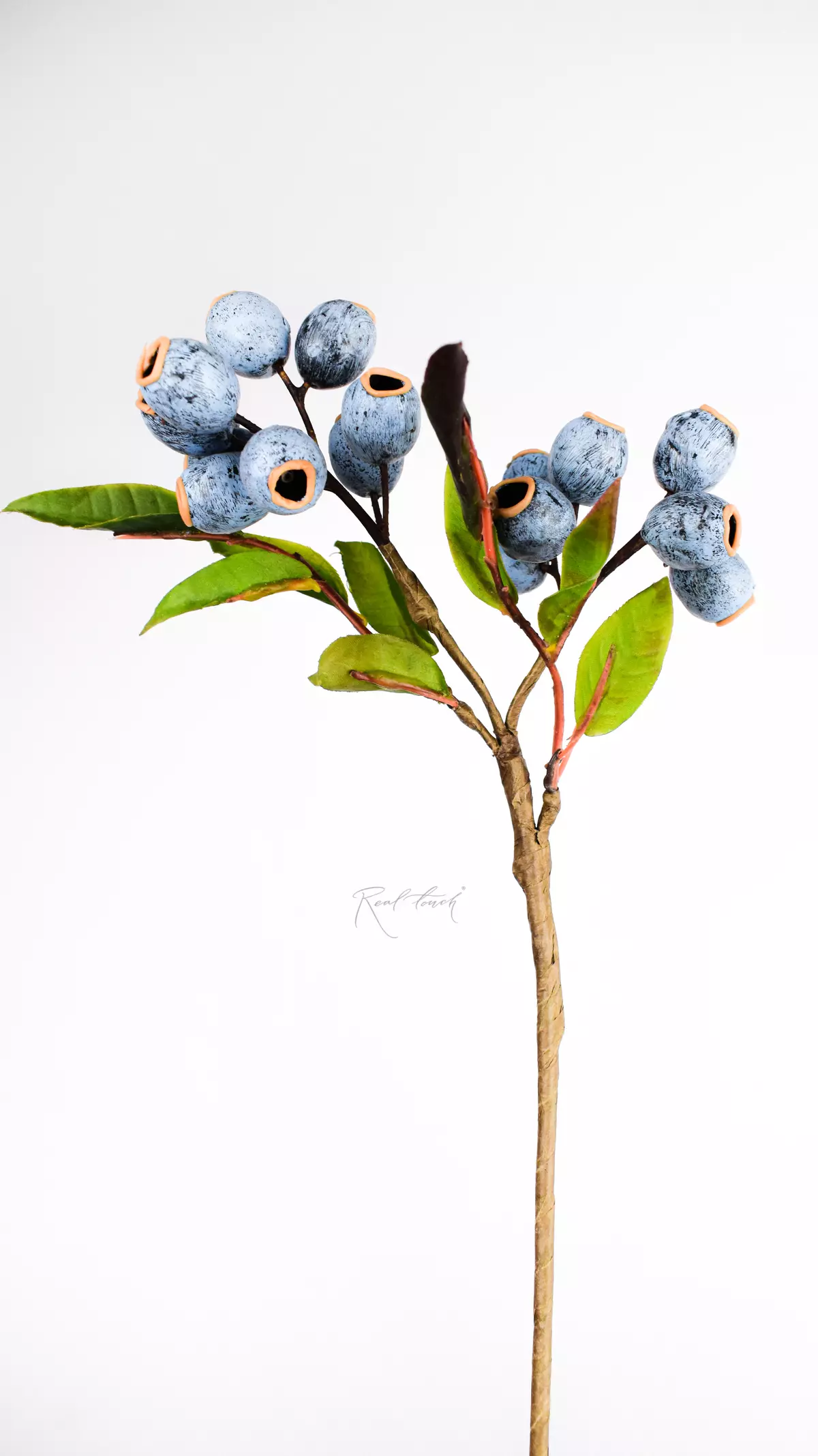 Artificial Eucalyptus branch with fruits  - blue