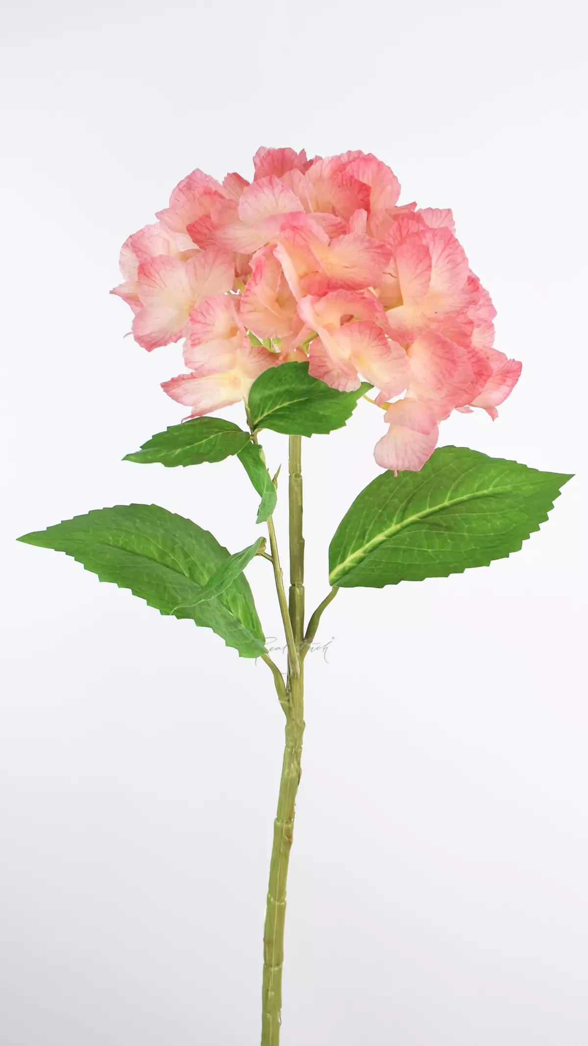Real Touch Serrated hydrangea (with stem) - pink