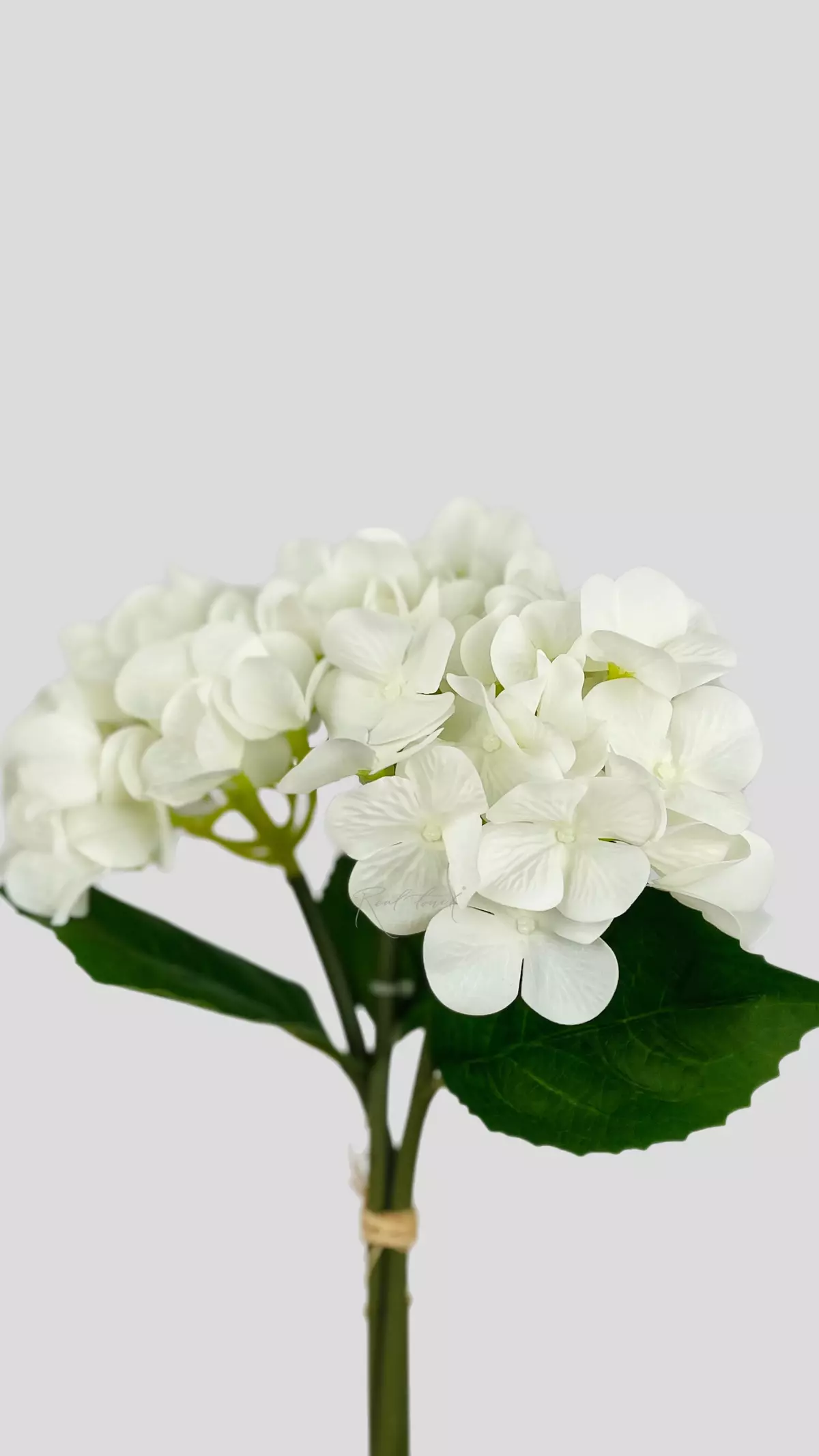 Real Touch Bouquet of 3 Hydrangeas - white