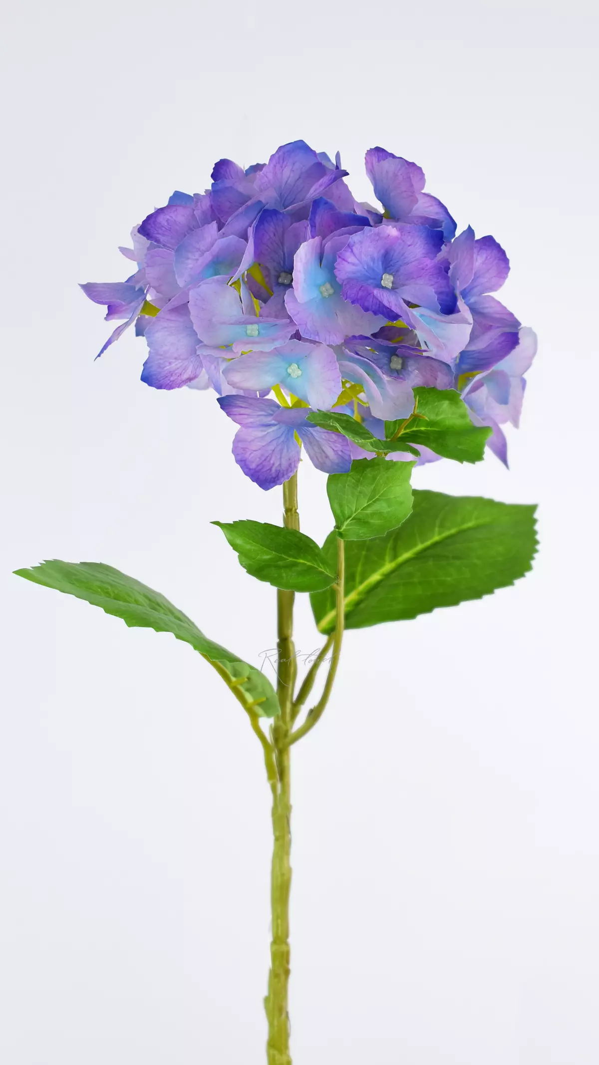 Real Touch Serrated hydrangea (with stem) - purple